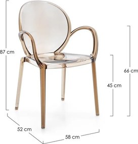 Világosbarna műanyag kerti szék Camilla – Bizzotto