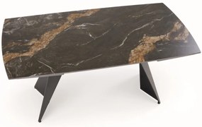 Armani bővíthető étkezőasztal fekete 165-241cm