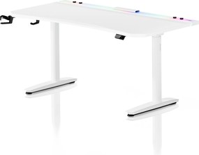Fehér elektromos gamer asztal Diablo X-Forge 1600