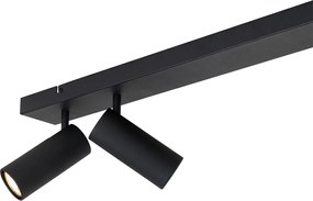 Okos mennyezeti spotlámpa fekete 4-lámpás állítható 4 Wifi GU10 50mm-es izzóval - Renna