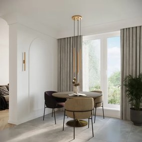 Sollux SL.1174 - Csillár zsinóron PASTELO 5xG9/8W/230V arany