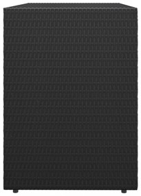 fekete polyrattan kerti tárolószekrény 100 x 55,5 x 80 cm