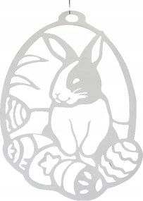 Húsvéti tojás nyuszi dekoráció áttört medál ajtó ablakra