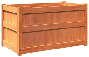 viaszbarna tömör fenyőfa kerti virágláda 90 x 50 x 50 cm
