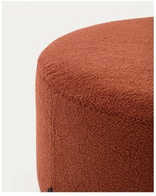 Terrakotta színű buklé puff Kaeli – Kave Home