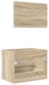 vidaXL Fürdőszoba bútor szett fiókkal tárolóval Sonoma tölgy Faanyag