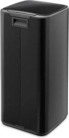 Matt fekete acél pedálos szemetes 30 l Bo – Brabantia