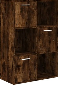 vidaXL füstös tölgy színű tárolószekrény 60 x 29,5 x 90 cm