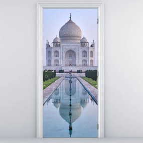 Fotótapéta ajtóra - Taj Mahal napkeltekor (95x205cm)