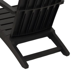 fekete polipropilén kerti adirondack szék