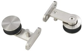 ezüstszínű rozsdamentes acél tolóajtó fémszerelék készlet 183 cm