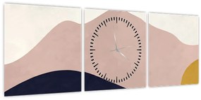 Kép - Akvarell hegyek N⁰2 (órával) (90x30 cm)