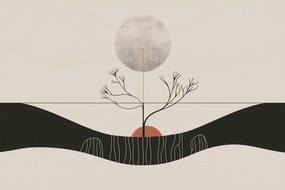 Poszter 45x30cm Téli Hold