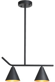 Csillár rúdon 2xE27/40W/230V fekete