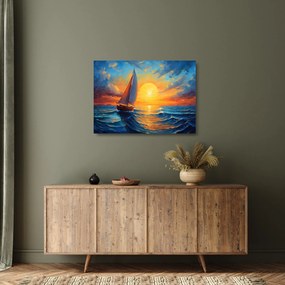 Üveg kép - Vitorlások (70x50 cm)