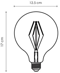 LED Dimmelhető izzó VINTAGE EDISON G125 E27/4W/230V 2700K