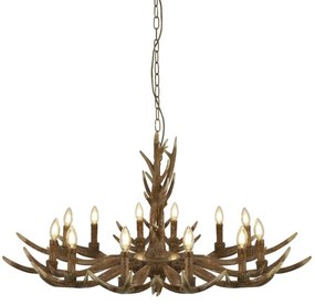 Searchlight 6416-12BR - Csillár láncon STAG 12xE14/40W/230V agancsok