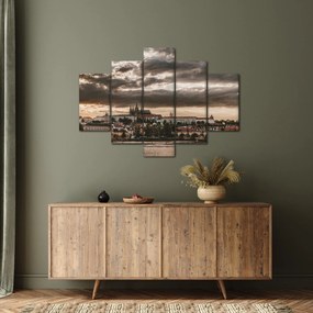 Prágai vár a félhomályban képe (150x105 cm)