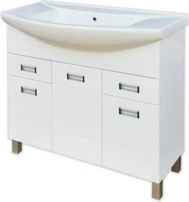 Viva SZQUARE 85 lábon álló fürdőszobabútor Sanovit ZENON 6085 porcelán mosdóval 86 x 50 cm