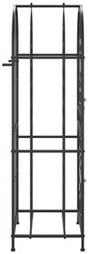 Fekete kovácsoltvas bortartó 41 palackhoz 45 x 36 x 120 cm