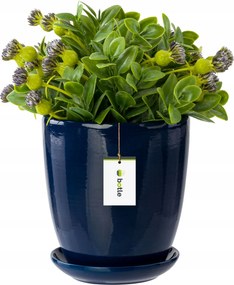 Kerámia kaspó 19,5x21,5 cm kobalt gránát talppal