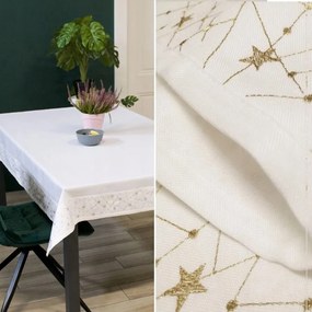 Mg Futófelület Hímzett Csillag Ecru arany 40x170cm pol