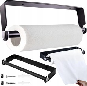 Papírtörölköző tartó fekete Konyhai akasztó Loft erős