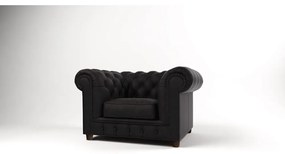 Fekete bársony fotel Cambridge – Ropez