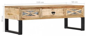 tömör mangófa dohányzóasztal 110 x 50 x 38 cm
