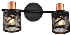 Prezent 75468 - Fali spotlámpa ANTARES 2xE14/40W/230V fekete/réz