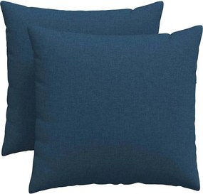 vidaXL Kanapé párnák 2 pcs Kék 50 x 50 cm szövet