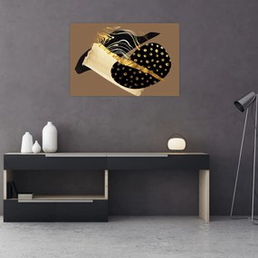 Kép - Absztrakció aranybarna N⁰1 (90x60 cm)