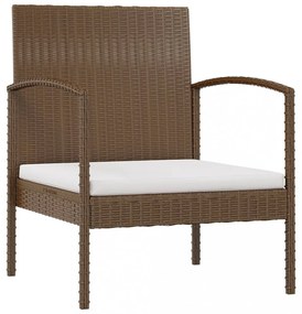 vidaXL 16 részes barna polyrattan kerti ülőgarnitúra párnákkal