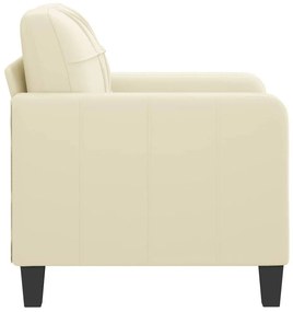 vidaXL krémszínű műbőr kanapéfotel 60 cm