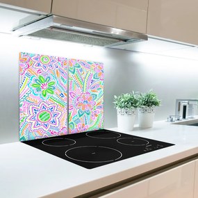 Üveg vágódeszka virágos mintával 60x52 cm