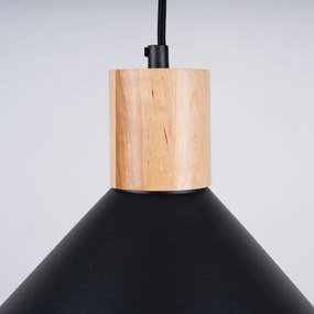 Sollux SL.1320 - Csillár zsinóron JAGA 1xE27/15W/230V átm. 30 cm fekete