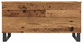 antik fa színű szerelt fa dohányzóasztal 90 x 44,5 x 45 cm