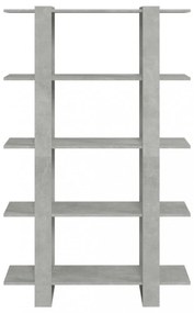 betonszürke könyvszekrény/térelválasztó 100 x 30 x 160 cm