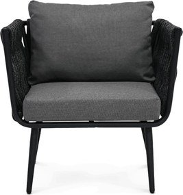Kerti bútor garnitúra, fém, szürke, AZS-1604 GREY