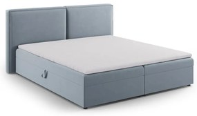Világoskék ágyneműtartós boxspring ágy 160x200 cm Arendal – Cosmopolitan Design