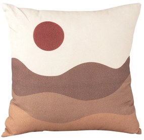 Sand Sunset barna-bézs pamut párna, 45 x 45 cm - PT LIVING