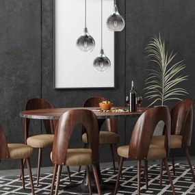 Csillár zsinóron MONTE 3xE27/60W/230V matt króm