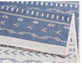 Kuba kék-krémszínű kültéri szőnyeg, 80 x 250 cm - NORTHRUGS