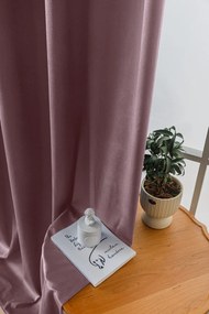 Világos lila VELVET sötétítő függöny 140x250 cm Felfüggesztés: Hullámos sínszalag