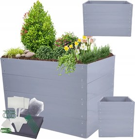 Magasított ágyás műanyag zöldséges láda nagy Pvc 80x120x