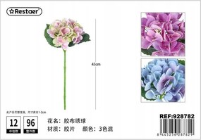 Művirág Gyanta Rózsaszín 43cm Dekoráció