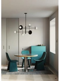 Redo 01-2753 - Rúdos csillár PLATO 8xG9/10W/230V fekete