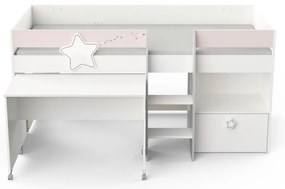 Elmo kombinált ágy 90x200 cm Pink N