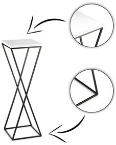 LOFT virágtartó állvány 70x24 cm fekete/fehér