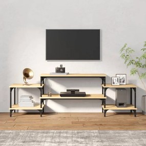 sonoma tölgyszínű szerelt fa TV-szekrény 157x35x52 cm